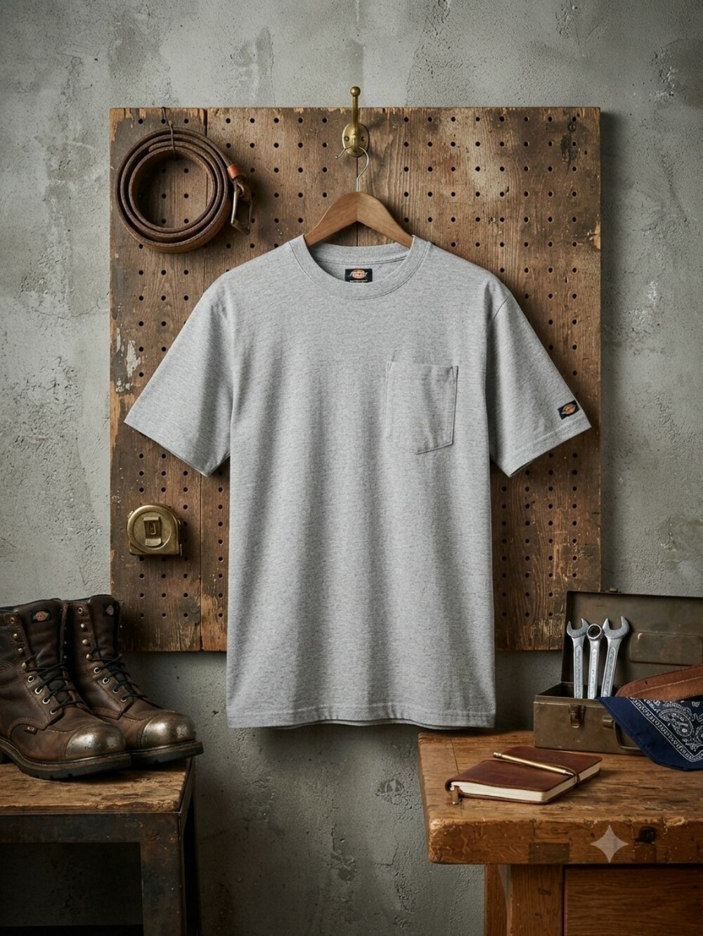 Dickies Men’s Light Gray Short-Sleeve Pocket Tee